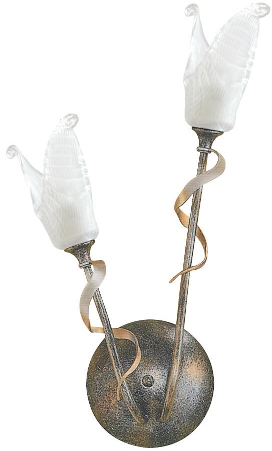 Fly Black Gold Silver Flush 2 Light Wall Lamp UK Made FLY2/BRZ/ANT