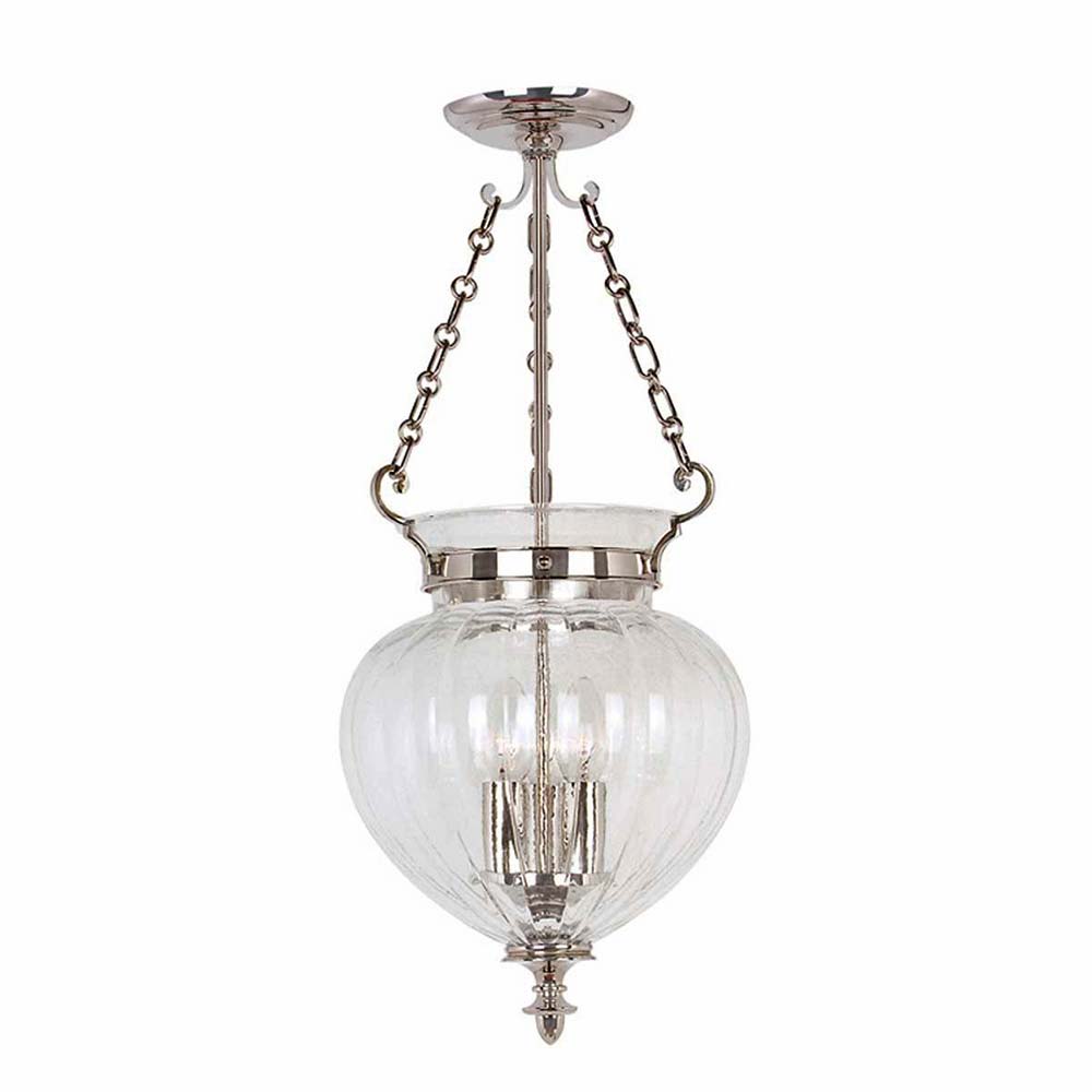 Finsbury Park Polished Nickel Medium 3 Light Hanging Lantern