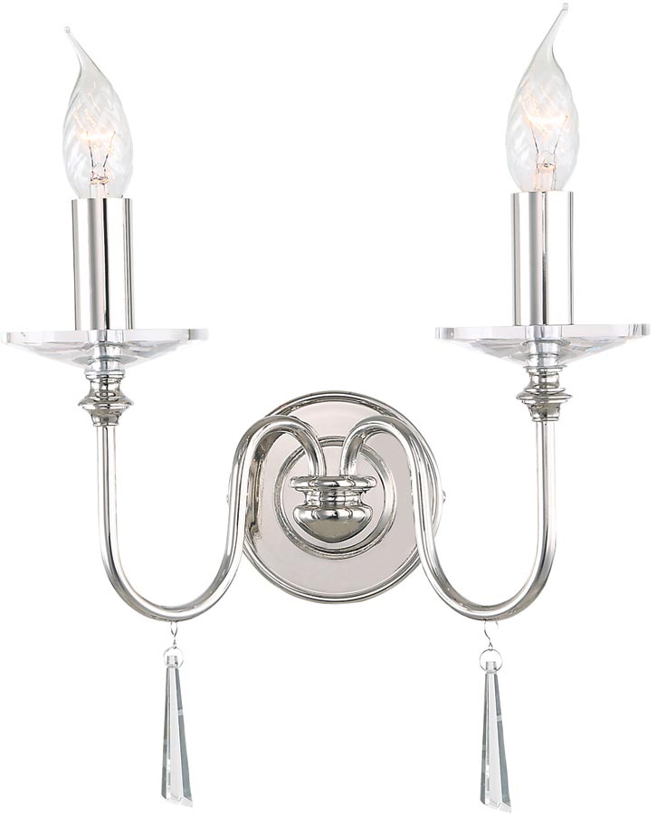 Elstead Finsbury Park 2 Lamp Polished Nickel Wall Light