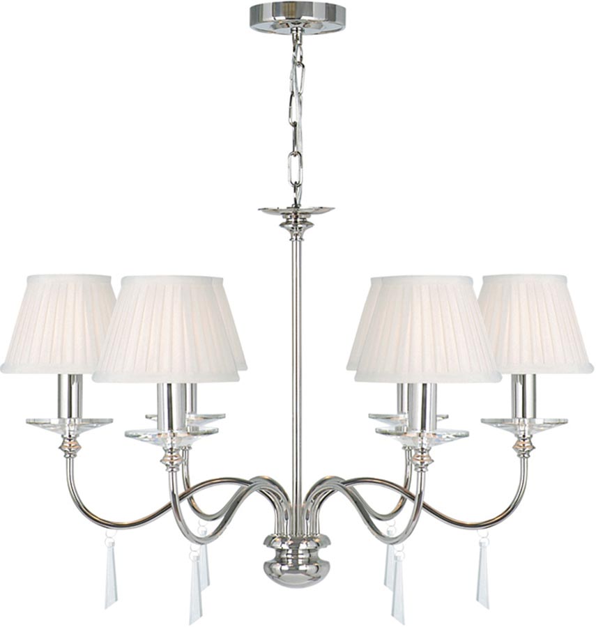 Elstead Finsbury Park 6 Light Polished Nickel Chandelier