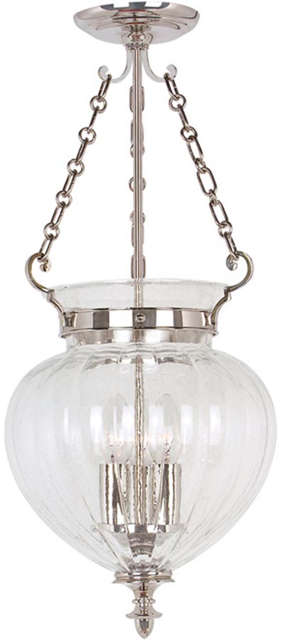 Finsbury Park Polished Nickel Medium 3 Light Hanging Lantern