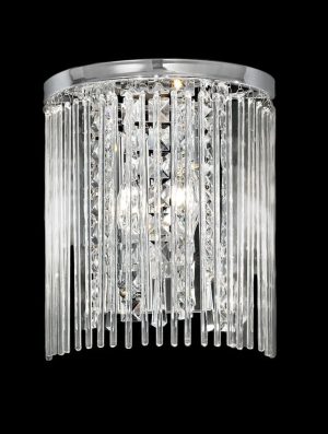 Franklite FL2310/2 Charisma 2 lamp wall light in polished chrome