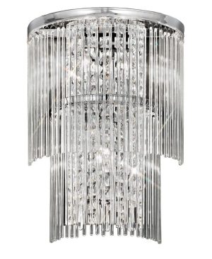 Franklite FL2309/3 Charisma 3 lamp wall light in polished chrome