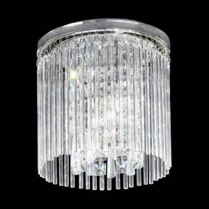 Franklite CF5723 Charisma 3 light 25cm flush mount ceiling light polished chrome