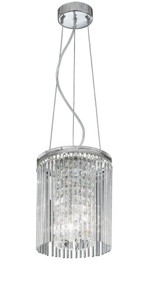 Franklite FL2310/3 Charisma 3 light ceiling pendant in polished chrome