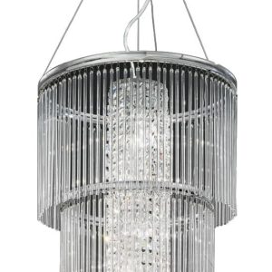 Franklite FL2310/4 Charisma 4 light ceiling pendant in polished chrome