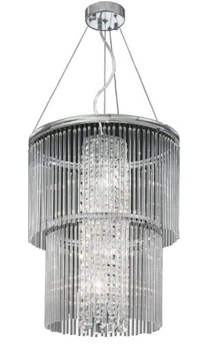 Franklite FL2310/4 Charisma 4 light ceiling pendant in polished chrome