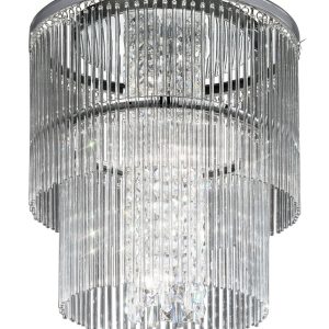Franklite CF5725 Charisma 4 light flush mount ceiling light polished chrome