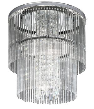 Franklite CF5725 Charisma 4 light flush mount ceiling light polished chrome