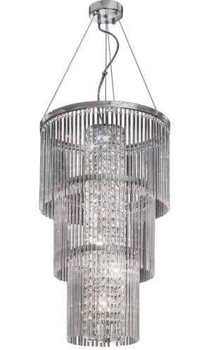 Franklite FL2310/6 Charisma 6 light ceiling pendant in polished chrome