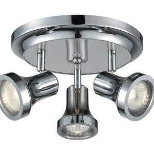 Quality Adjustable 3 Light Round Bathroom Ceiling Spot Light Chrome