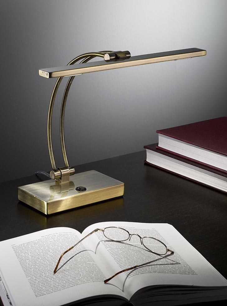 High Quality Slimline 6w LED Desk Table Lamp Bronze Finish 400lm