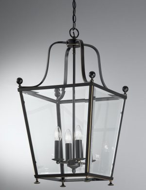 Franklite LA7005/4 Atrio large 4 light antique bronze hanging lantern