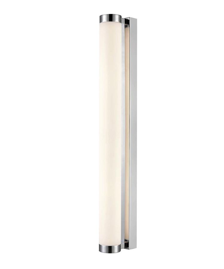 Bright 645mm LED Bathroom Wall Tube Light Chrome Opal Glass IP44 Bright 645mm LED Bathroom Wall Tube Light Chrome Opal Glass IP44