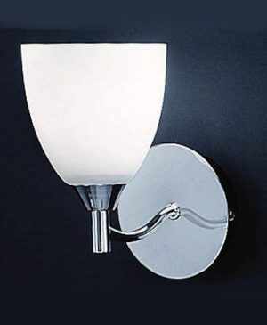 Franklite FL2087/1 Emmy single light wall light in polished chrome with alabaster glass shade