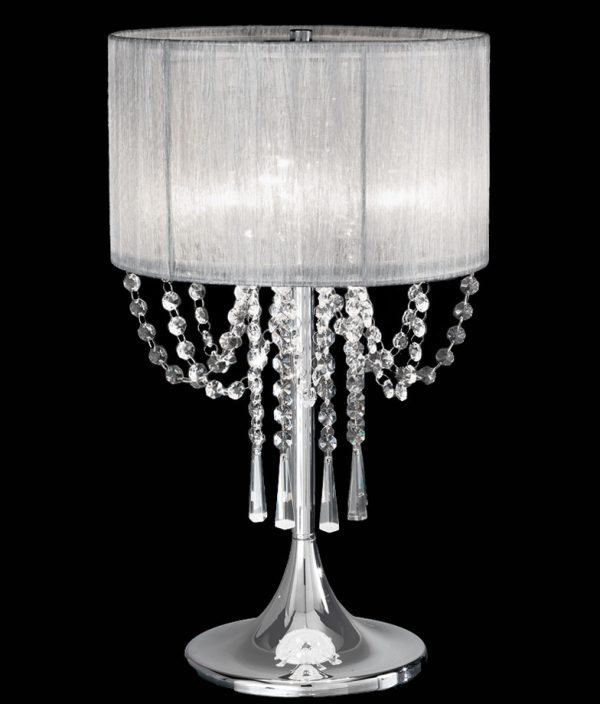 Franklite TL970 Empress 3 light table lamp in polished chrome