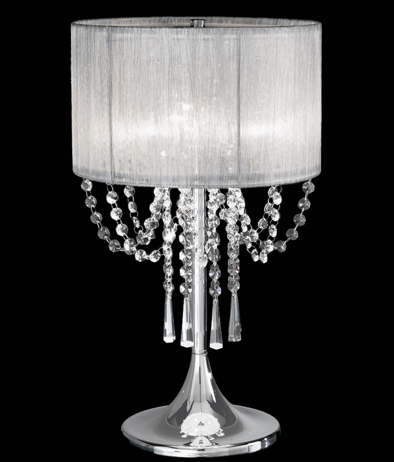 chrome table lamp shade