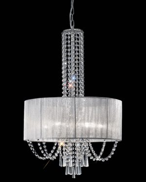 Franklite FL2304/6 Empress 6 light ceiling pendant in polished chrome