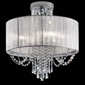 Franklite FL2303/6 Empress 6 lamp ceiling light in polished chrome