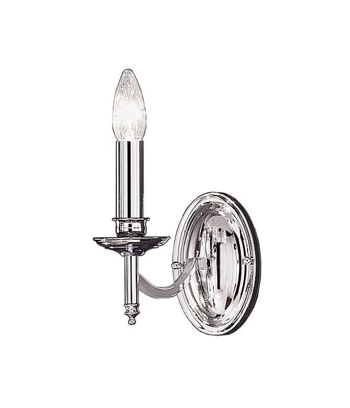 Elegant Traditional 1 Lamp Single Wall Light Polished Chrome