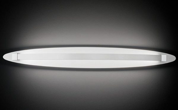 Contemporary 10w Warm White LED Large Wall Light Ivory Finish