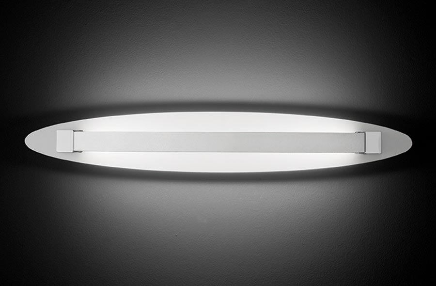 Contemporary 6w Warm White LED Small Wall Light Ivory Finish