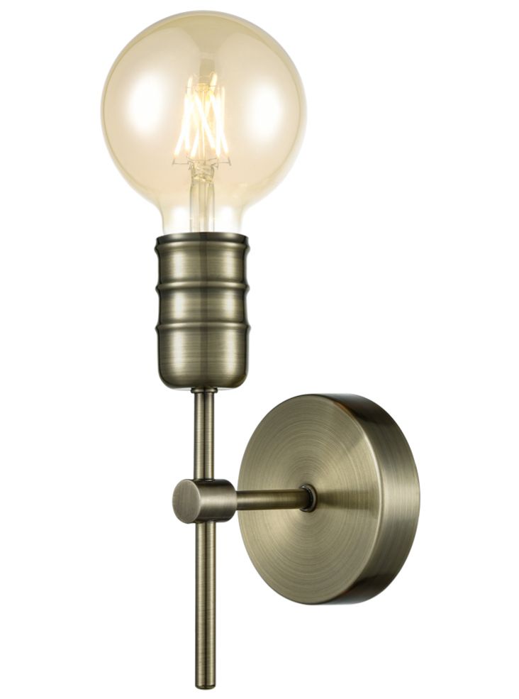 Modern Industrial Style 1 Lamp Single Wall Light Antique Brass Finish