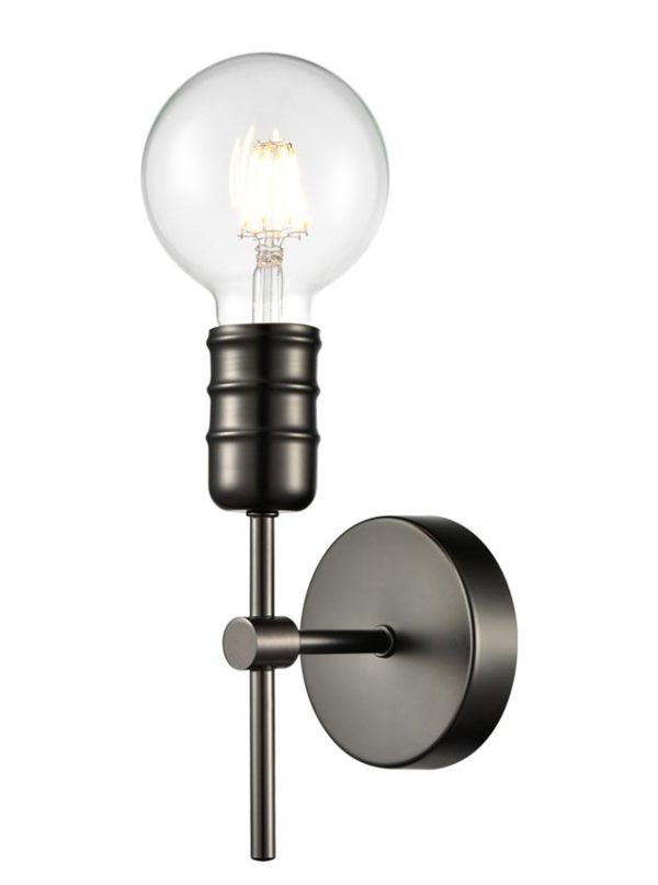 Modern Industrial Style 1 Lamp Single Wall Light Gunmetal Finish