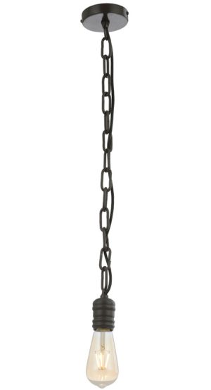 Franklite FL2365/1 Linky single pendant ceiling light antique finish ironwork