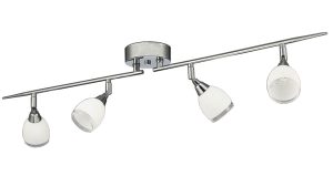 Franklite SPOT8964 Lutina 4 light ceiling spot light bar in polished chrome