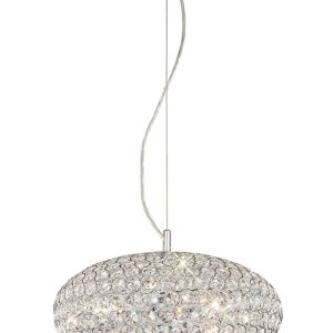 Franklite FL2273/3 Marquesa 3 light ceiling pendant in polished chrome with crystal buttons