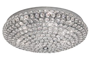 Franklite FL2275/6 Marquesa 6 light flush mount ceiling lamp polished chrome crystal