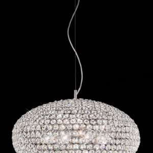 Franklite FL2273/8 Marquesa 8 light ceiling pendant in polished chrome with crystal buttons