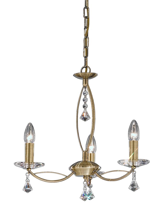 Modern 3 Arm Dual Mount Chandelier Bronze Crystal Sconces Drops