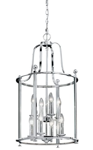 Franklite LA7000/8 Pasillo large 8 light polished chrome hanging lantern