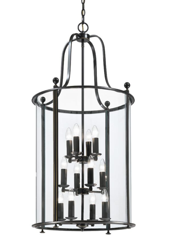 Franklite LA7001/12 Pasillo very large 12 light antique bronze hanging lantern