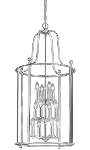 Franklite LA7000/12 Pasillo very large 12 light polished chrome hanging lantern