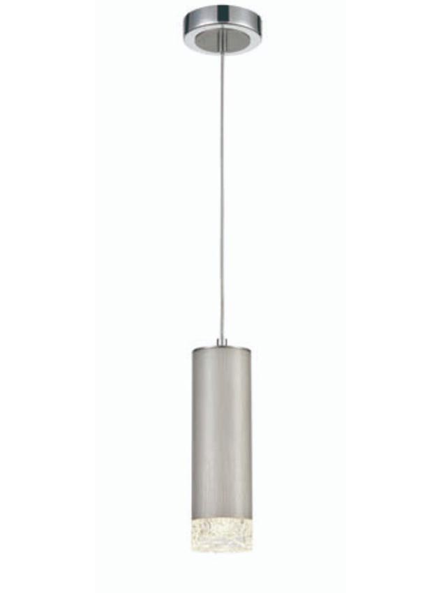 Contemporary 1 Lamp Single Pendant Ceiling Light Satin Nickel