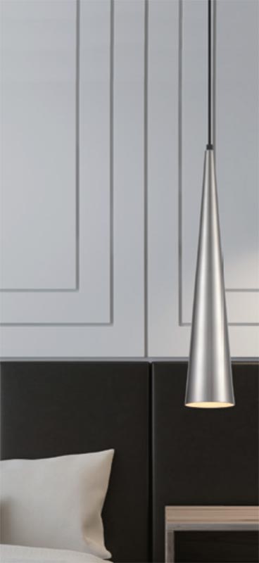 Contemporary Metal 1 Lamp Pendant Ceiling Light Satin Nickel