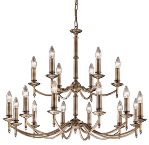 Franklite FL2091/18 Petrushka 18 light large two-tier chandelier in bronze