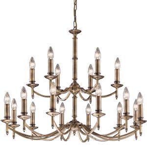 Franklite FL2091/18 Petrushka 18 light large two-tier chandelier in bronze