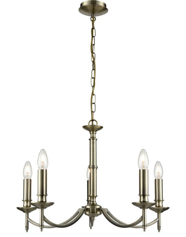 Franklite FL2091/5 Petrushka 5 light traditional chandelier in bronze