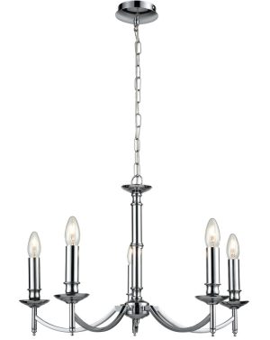 Franklite FL2090/5 Petrushka 5 light chandelier in polished chrome