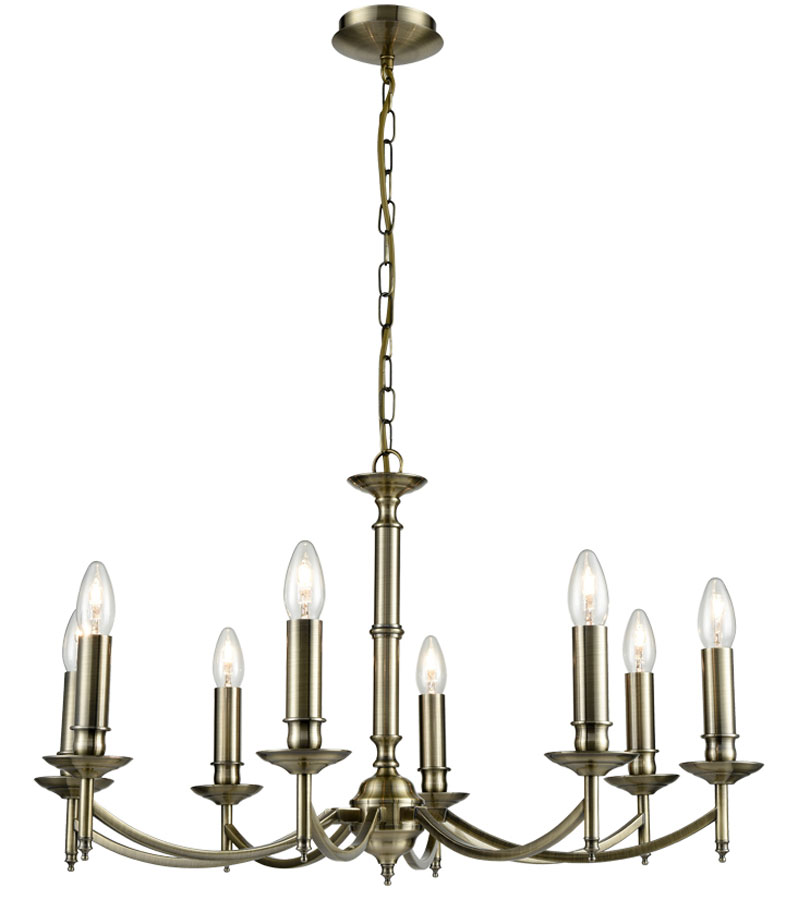 Classic Quality 8 Light Traditional Chandelier Bronze Without Shades