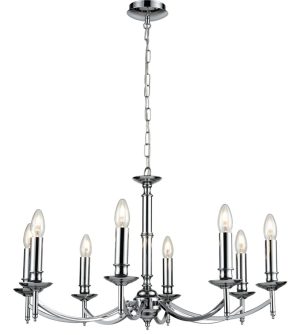 Franklite FL2090/8 Petrushka 8 light chandelier in polished chrome