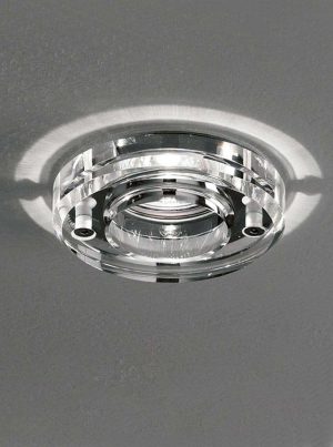 Franklite RF264 faceted crystal recessed down light in polished chrome