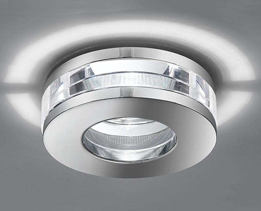 Low Voltage Round Chrome IP65 Bathroom Down Light Crystal