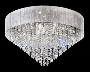 Franklite FL2281/10 Royale 10 lamp large flush mount crystal ceiling light