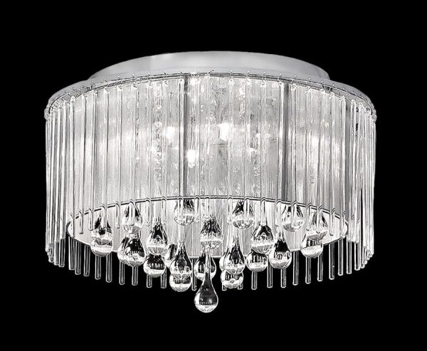 Franklite FL2160/6 Spirit 6 light flush mount ceiling light in polished chrome main image