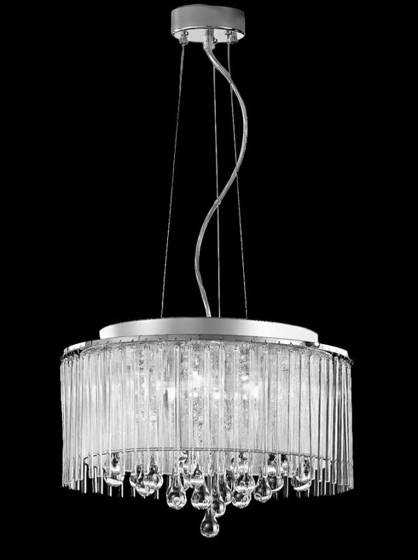 Franklite FL2161/6 Spirit 6 light ceiling pendant in polished chrome main image